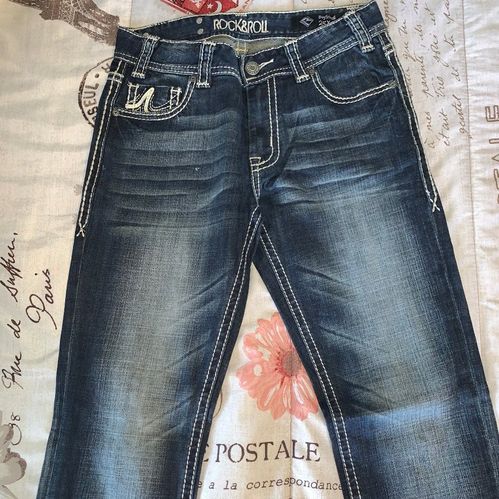 Size 25x32 - Rock&Roll Dark Wash BootCut